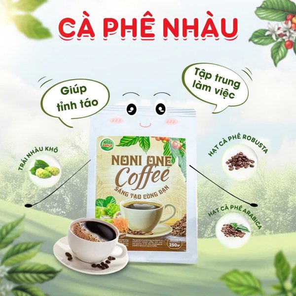 trái nhàu, cà phê nhàu, sức khỏe, noni one, bkt green